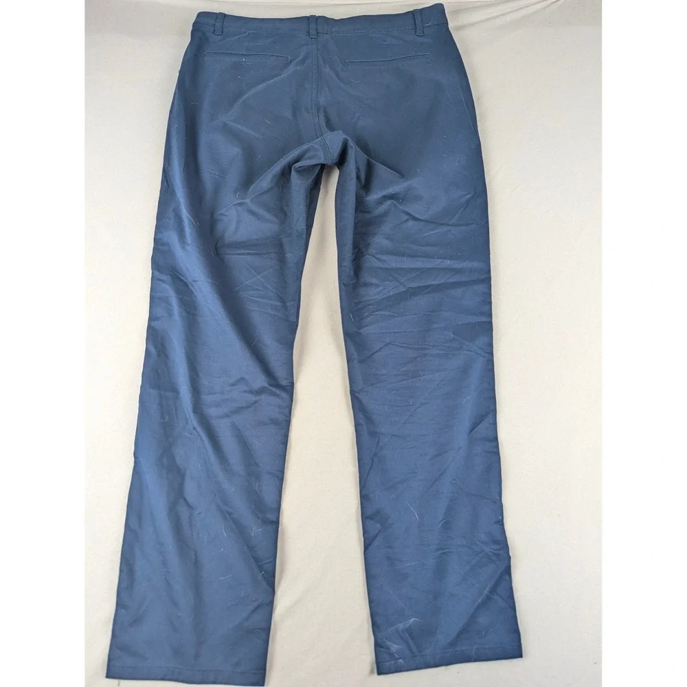 FootJoy Mens Navy Blue Performance Golf Pants Straight Leg 34x30 FJ Gripper